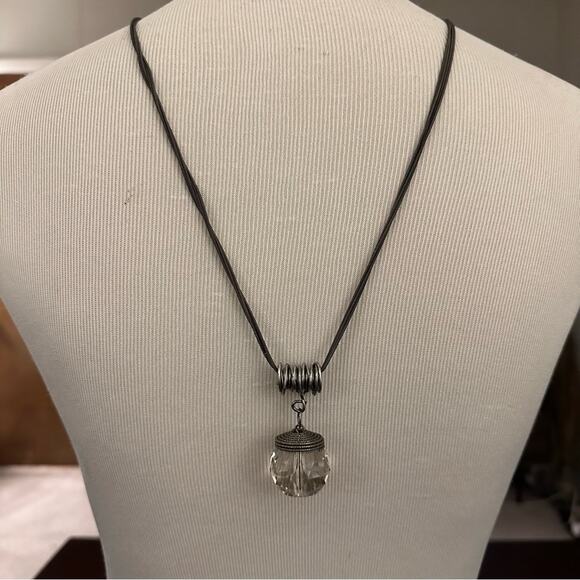 Long Bling Gem Crystal Charm Bauble Pendant Necklace - Picture 2 of 4